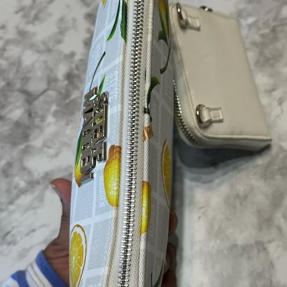 Steve Madden Lemon Print Shoulder Bag with Chain Accents and Coin Purse - Picture 11 of 13